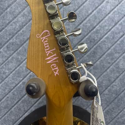 Harley Benton ST-62CC "Stink-182" SkunkWerx Inc. In-USA Fret Dress USA Stock Fast Ship Tom Delonge Blink UFO Dragonfire Shell Pink image 14
