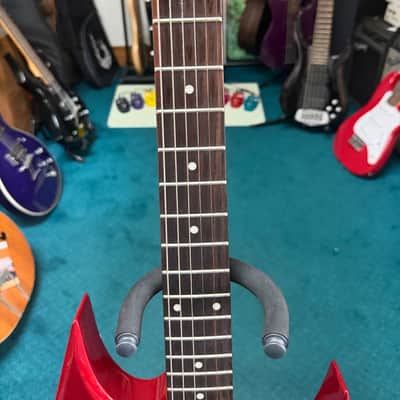 B.C. Rich Warlock WGWHMR Metallic Red with Widow Headstock image 3