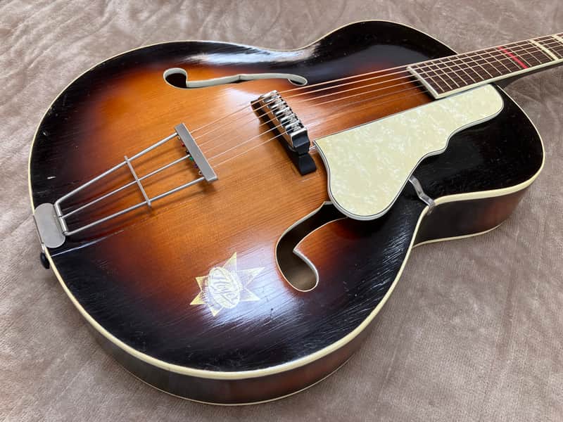 1956 Arnold Hoyer Famos Model/ Hand carved solid alpine sprucle top, solid one piece maple back image 1