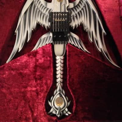 ESP 20th Anniversary Alfee Takamizawa Custom Angel Sword Guitar 1993 Grey image 17