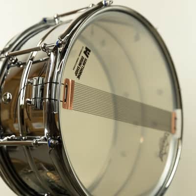 Standard Drum Co. 6.5x14 Regular Bead Chrome Over Brass Snare Drum image 9