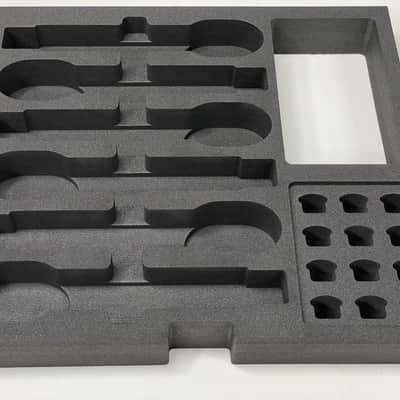 Custom Foam Insert for Rack Drawer fits Shure Axient Digital Wireless ADX2 Handheld Microphones SB920 Batteries image 2