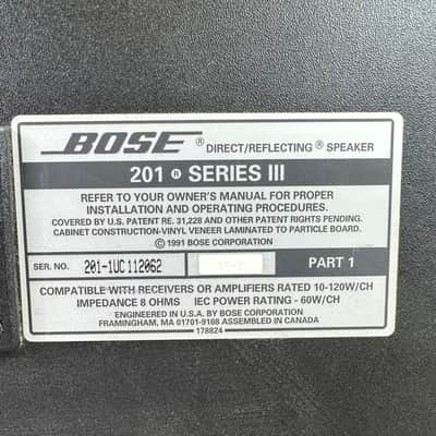 Pair Bose 201 Series III Direct Reflecting Bookshelf Speakers image 14
