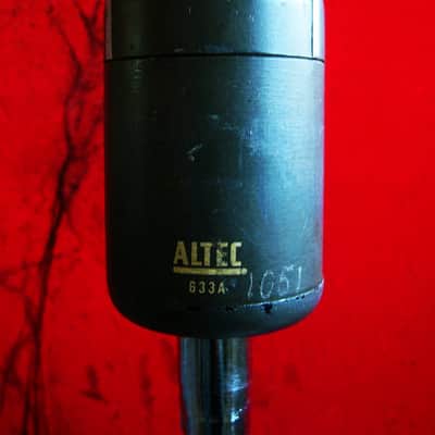 Vintage 1950's Altec 633A dynamic microphone "Salt Shaker" w period stand & cable High Z PROP # 2 image 11