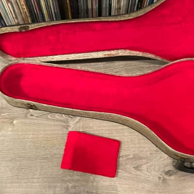 Vintage 1960’s 2 Tone Guitar Case Black / Cream Tweed w Red Interior Harmony Stratotone Danelectro Silvertone Regal Kay Gibson Gretsch Mosrite Burns image 8