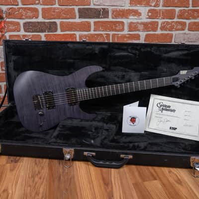 ESP Signature Series Jon Donais Flamed Maple Top See Through Black Satin 2008 w/OHSC image 2