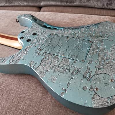 Ibanez JEM90HAM Steve Vai Signature 1998 - Blue-Green Metallic Texture image 8