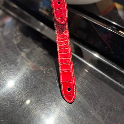 Blue Bell Straps Johnson Caiman Custom Cherry Red Exclusive for Al’s Music Factory image 2