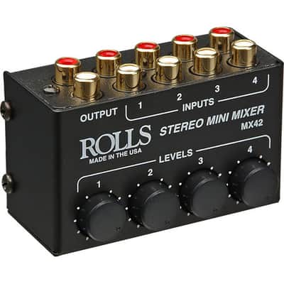 Rolls - MX42 - 4-Channel Passive Mini Stereo Mixer image 1