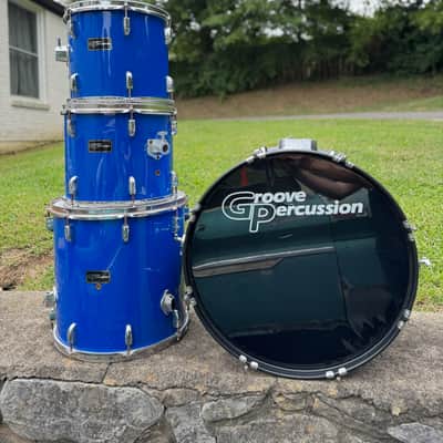Groove Percussion 5 Piece Shell Pack Blue Drum Set image 2