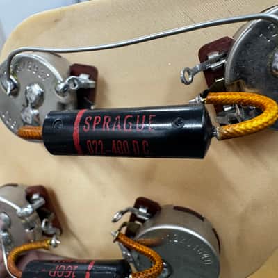 1969 1970 Gibson Les Paul CTS 500K Harness Sprague Black Beauty .022 400V Capacitors pots potentiometer image 4