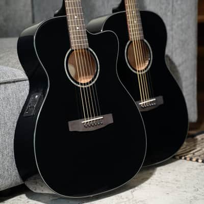 Cort Luce Series L60 Orchestra Cutaway Acoustic Electric Guitar 2020's - Gloss Black image 13