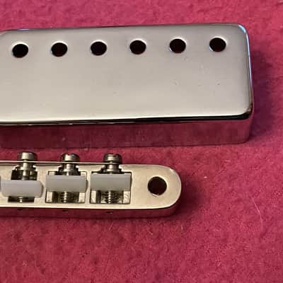 vintage 1970 1972 Gibson ABR1 NICKEL bridge for Les Paul es 335 SG 175 Barney Kessel 150 340 es-125 image 4