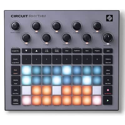 Novation Circuit Rhythm Groovebox Workstation with Standalone Sampler Bundle with Studio Pro Monitor Headphones, 32GB Memory Card, and 2x MIDI Cable image 2