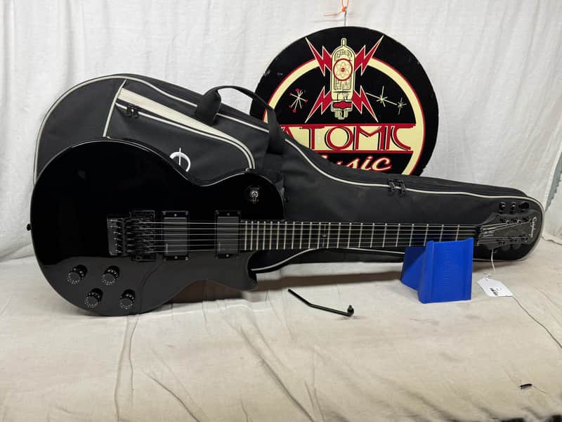 Epiphone Limited Edition Custom Shop Les Paul Nightfall with Gig Bag 2010 - Ebony / Black image 1