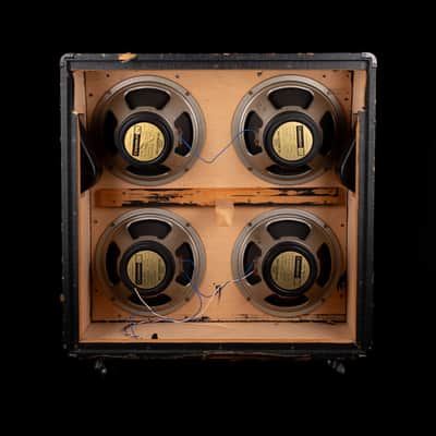 Vintage 1977 Marshall Slant Cab With "Black Backs" 4x12" 25-watt Rola Celestion Speakers Guitar Amp Cab image 7