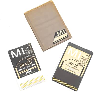 Korg M1 Brass Card MSC-011 + MPC-011 Memory Card + PCM Data Set with Sleeve image 1
