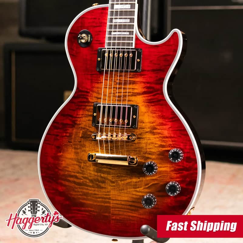 Gibson Custom Shop Les Paul Axcess Custom Figured Top Electric Guitar - Bengal Burst with Hardshell Case