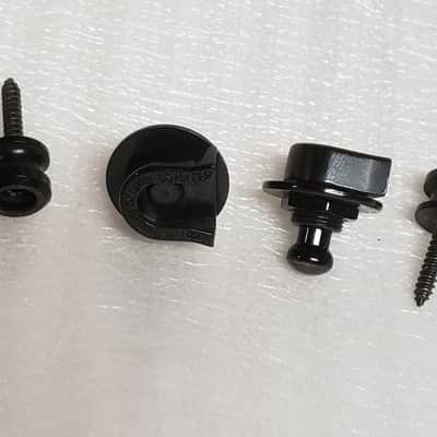 80's West Germany Schaller Strap Locks Complete Set Black German Vintage image 3