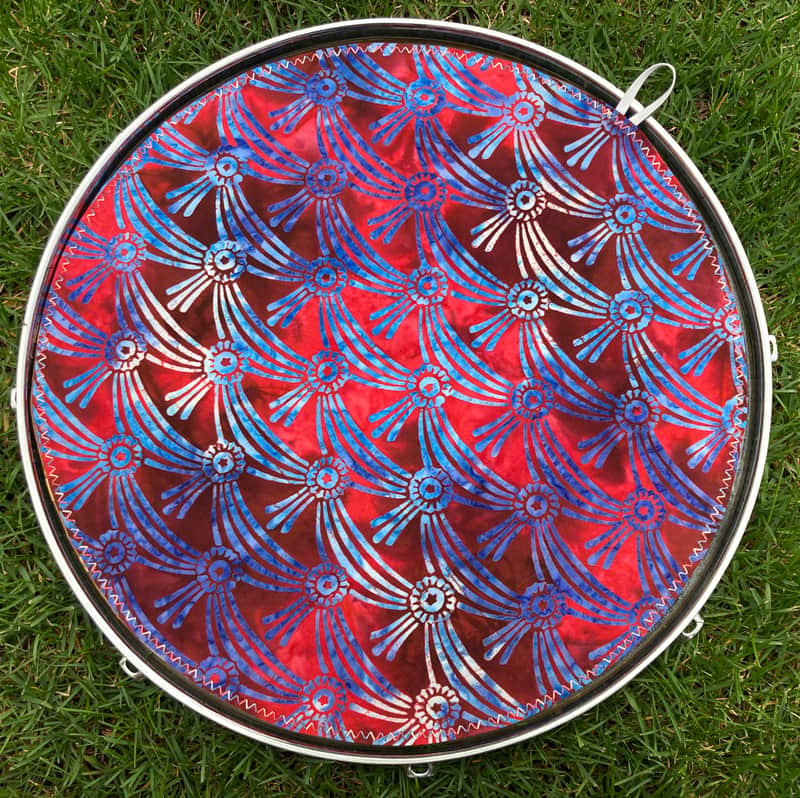 16" reversible Drum Bunny cotton drum cover - partial mute - dampener - compare to Big Fat Snare Drum Quesadilla, Drum Tortilla image 1