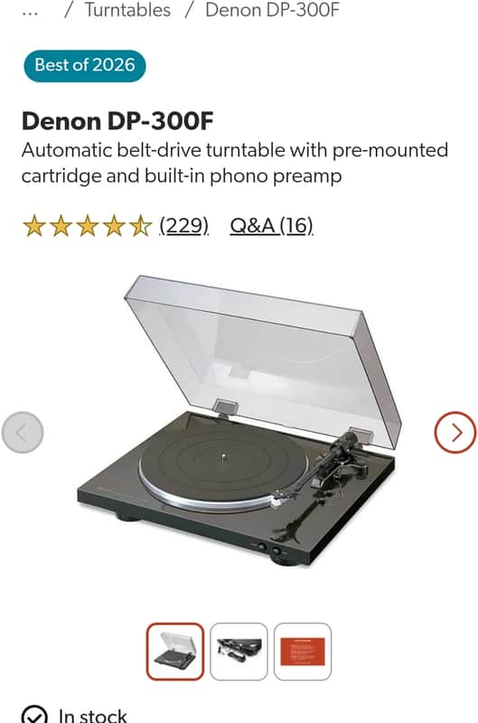 Denon DP-300F Turntable 2006 - The Denon DP-300F is manufactured with a metallic dark silver/grey finish (often referred to simply as Black or Dark Argent depending on the regional
