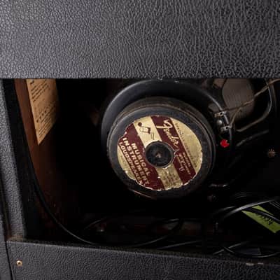Vintage 1966 Fender Twin Reverb Black Guitar Amp Combo #A03334 image 11