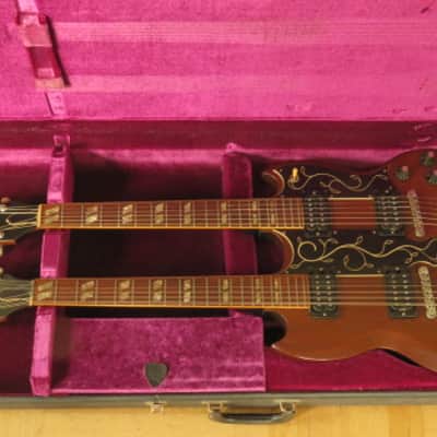 Gibson SG doubleneck 1275 BJ 1973 custom Pickguard 1973 - walnut image 2