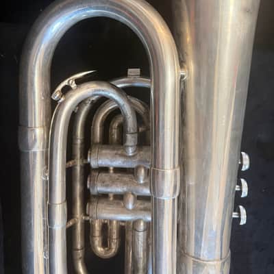Accord brand Silver Marching Baritone Horn. Made in USA image 11