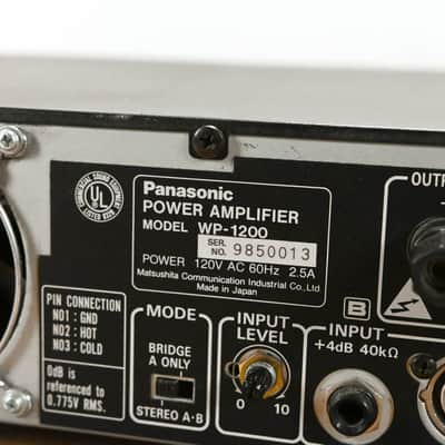 Ramsa WP-1200 2-Channel Power Amplifier CG013DY image 10