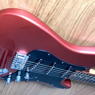 Vintage Kramer Focus 111S Strat Styled Electric Guitar Stunning Blood Salmon! image 5