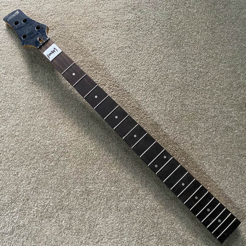 Black Maple 4 String Bass Neck, Rosewood 22 Frets Fingerboard image 1