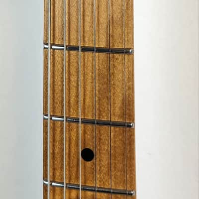 Tom Anderson T Classic Contoured, Swamp Ash Body, SC1 SC1 TF3, 62 Pete, High Gloss White with Black Dog Hair, w/Bag image 12