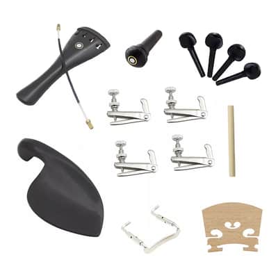 15pcs 4/4 Violin Fiddle Parts Accessories Chin Rest Fine Tuners End Button image 3