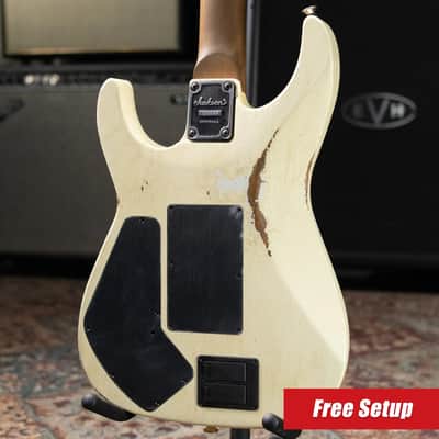Jackson Custom Shop Special Edition PC1 Phil Collen Signature HSS FR84 Electric Guitar - Nitro Tour Relic Vanilla Shake with Hardshell Case image 2