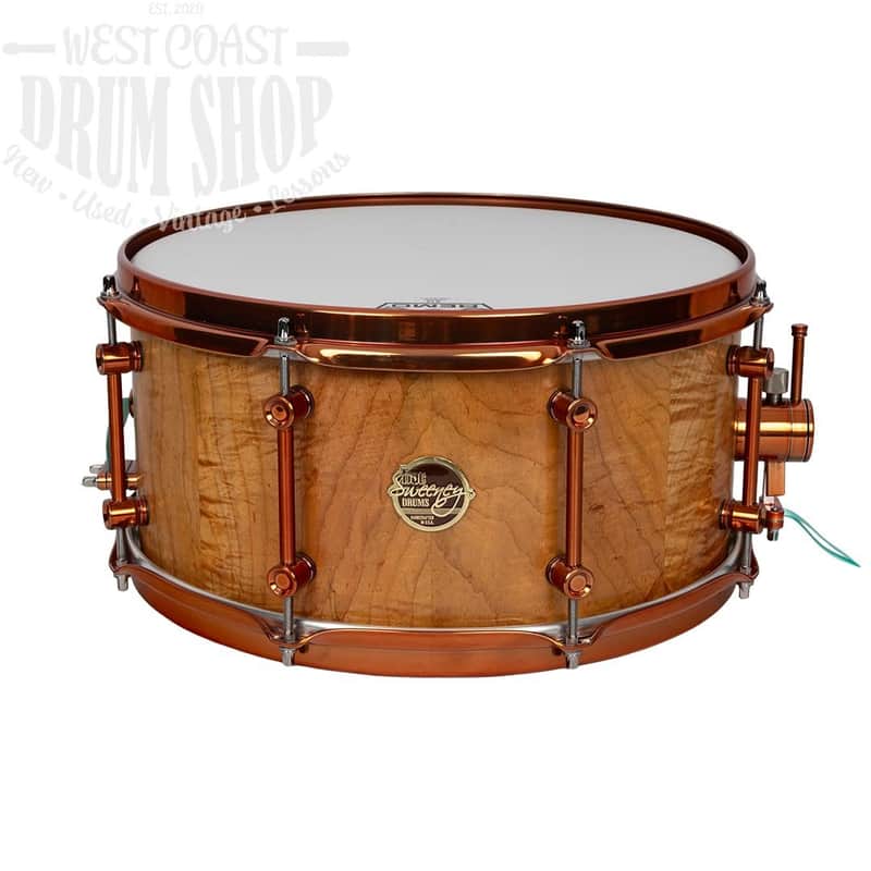 Used Doc Sweeney 7x14 Stave Figured Maple "Amber Waves" w/ Copper Hardware image 1