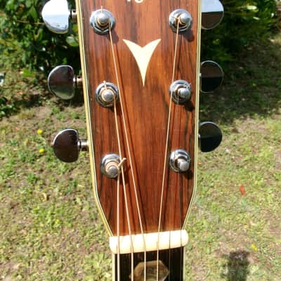 1980 Yairi YW-600 Dreadnought Guitar New Jacaranda Natural+vintage Hard Case image 5