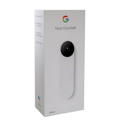 Google Nest Hub 2nd Gen - Smart Home Display with Google Assistant - Chalk + 2x Google Nest Video Battery Doorbell White image 8