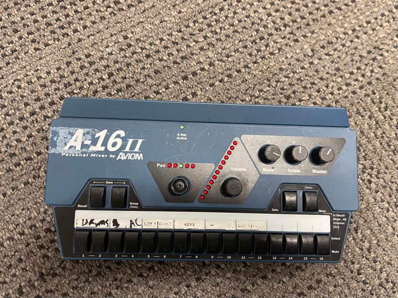 Aviom A-16II Personal Mixer 2010s - Blue image 1