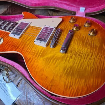 Gibson Les Paul Standard R0 1960 V2 60th Anniversary ARTIST OWNED by THE DARKNESS Dan & Justin Hawkins Orange Lemon Burst R9 59 60 Historic Custom Shop Reissue 1959 Transition Model image 16