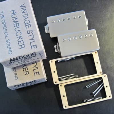 Tom Holmes PAF Humbucker Pickup Set ~ H450, H455 Double Cream Nickel Covers With Peter Green Mod image 17