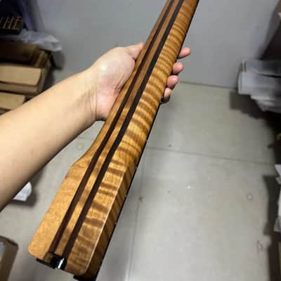 Roasted Tiger Maple Headless Guitar Neck, 22 Frets, Rosewood Fingerboard image 1