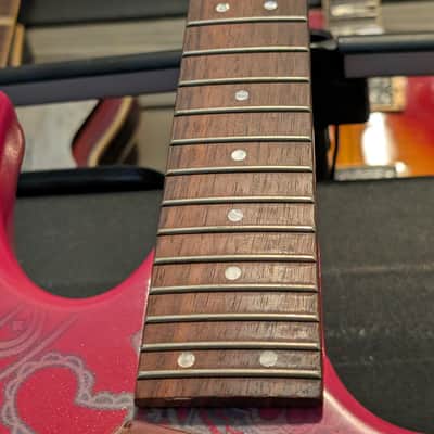 Hamer USA Diablo Electric Guitar Body Neck Project 1992 Pro Pink Paisley Metallic Refin image 9