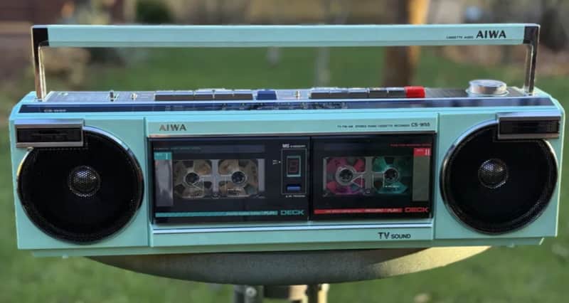 AIWA CS-W55 Rare Vintage Cassette Deck Boombox Japan Warranty image 1