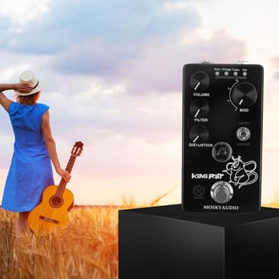 Mosky Audio king rat Fuzz Distortion Pedal,4-Mode Distortion Effects Unit with Volume/Filter/Tone Controls, LM308/OP07DP Switch (Price includes the import duty for US buyer) image 4
