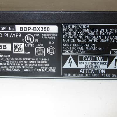 Sony BDP-BX350 Audio / DVD / Blue Ray / Player Digital Audio out w Remote image 12
