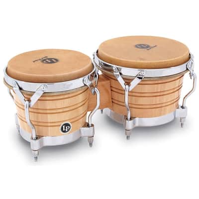 Latin Percussion LP201A-3 Generation III Wood Bongos w/ Traditional Rims