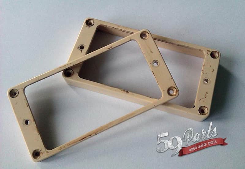 Hand aged Les Paul Pickup Rings CAB light CREAM Gibson Les Paul Historic M69 rings, 59 Parts image 1