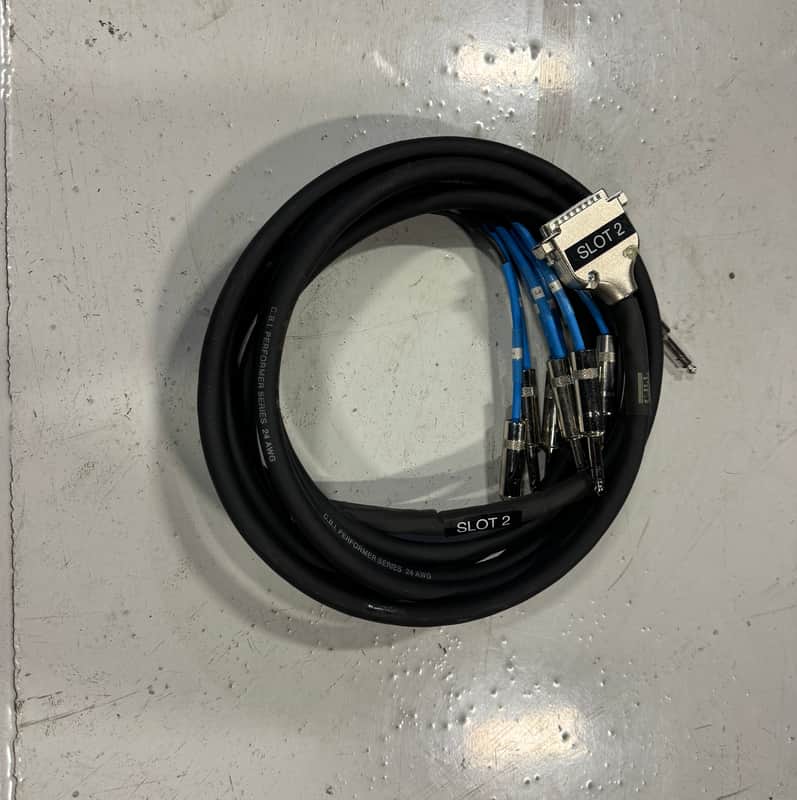 CBI Cables DB25 to TRS 8CH 15’ Cable - Black image 1