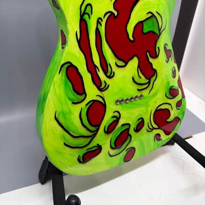 Custom Painted Fender Mex Partscaster Telecaster with unique paint job Estate Guitar Sale! image 15