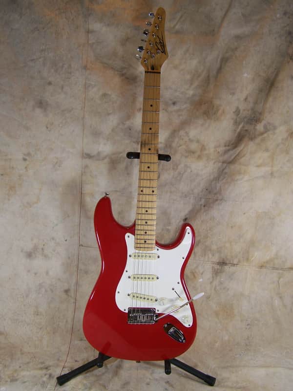 Cort Strat Clone Electric Guitar 1992 Red | Reverb